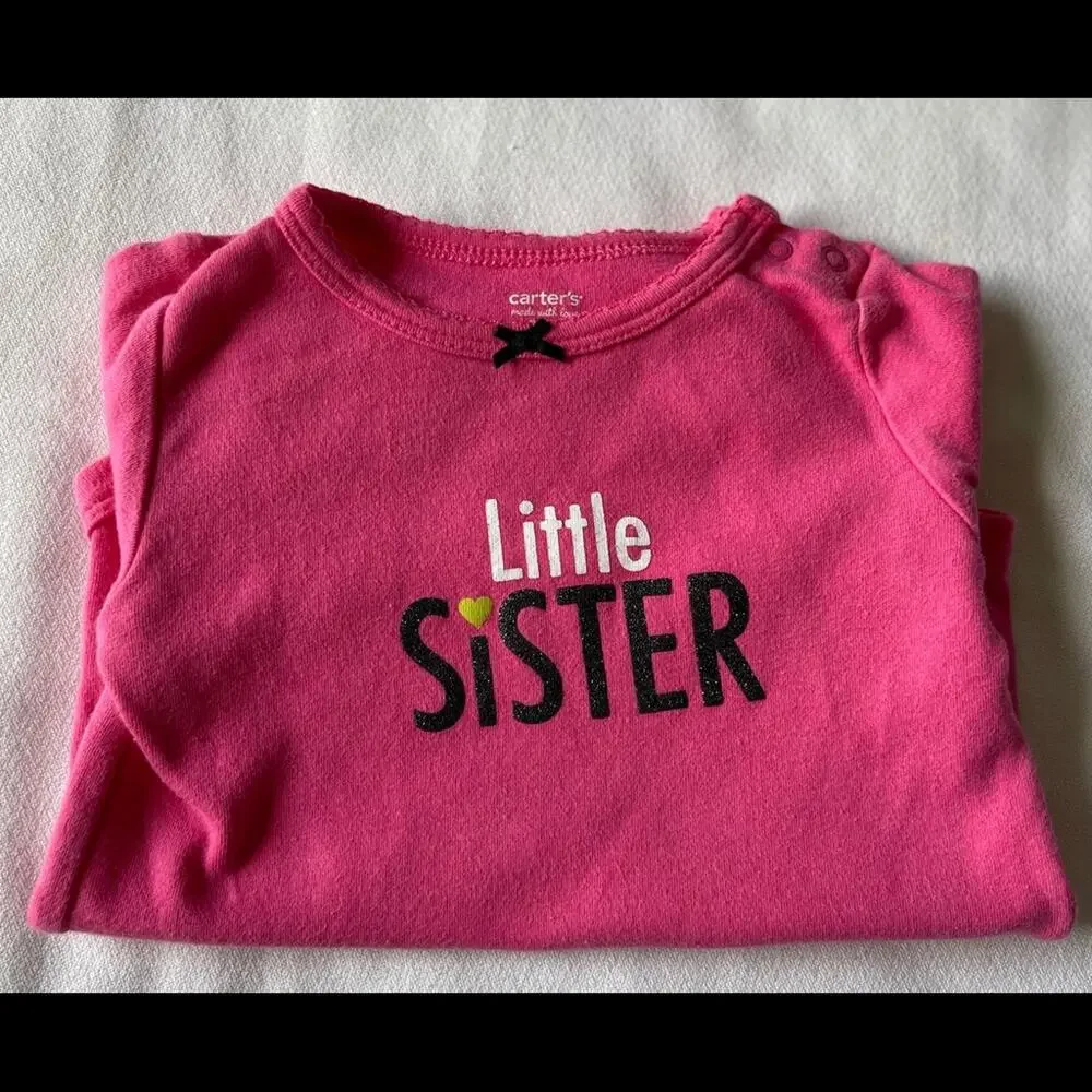 Carter’s Toddler Girl Pink Little Sister 1pc top 12M